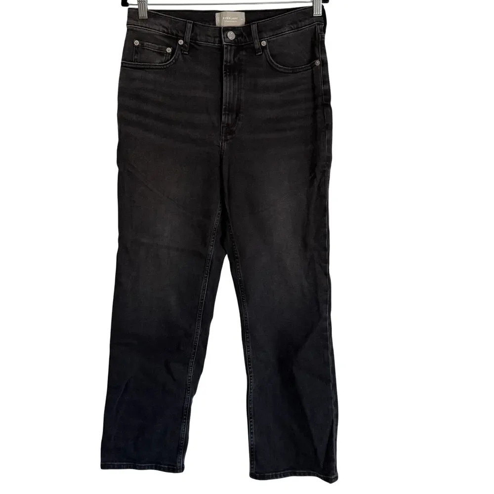 NEW Everlane Sz 29 The Cheeky Straight Jean‎ in Washed Black